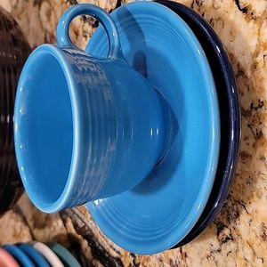 FIESTAWARE Peacock Cup & Saucer - Fiesta Ware Tea Coffee
